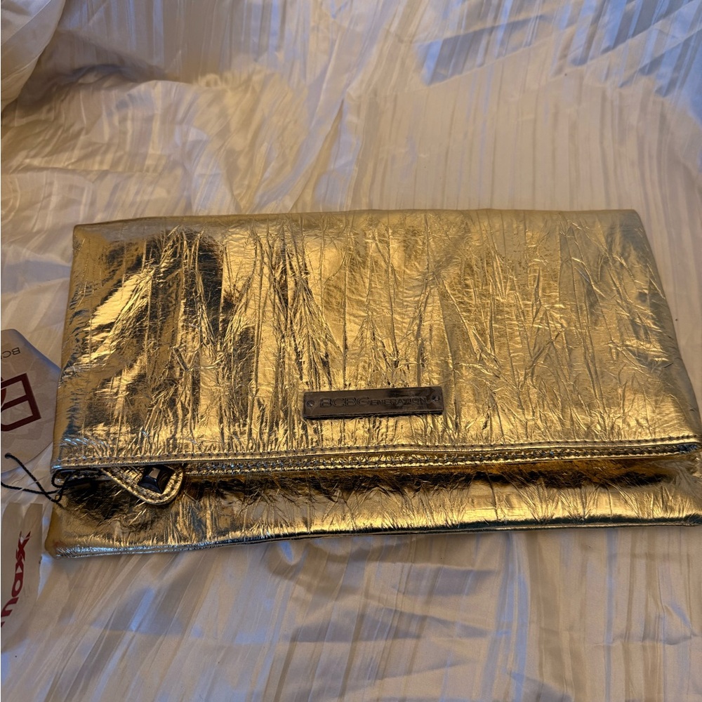 BCBGeneration Gold Clutch